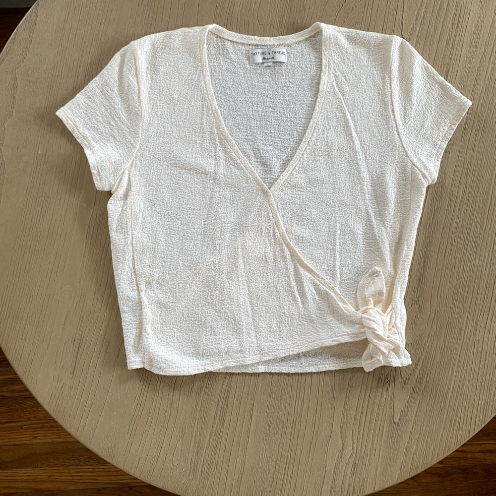 Madewell Texture & Thread gauze wrap top